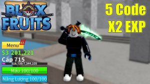Code Blox Fruit X2 EXP Mới Nhất 2026